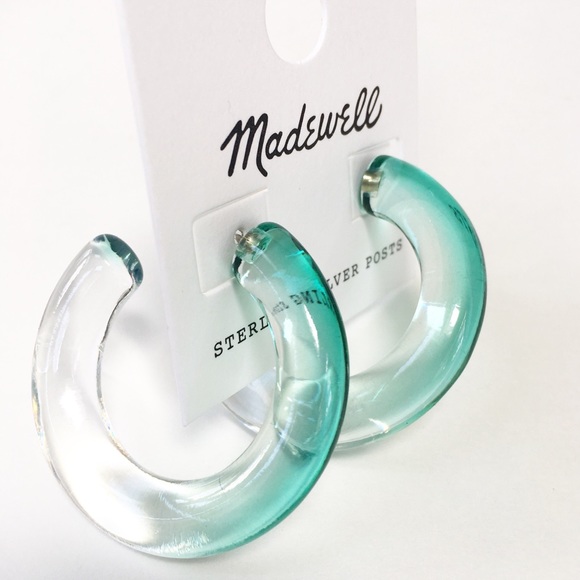 Madewell Jewelry - New Madewell Ombré Resin Hoop Earrings